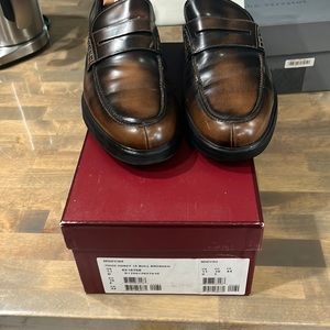 Wonderfully burnished leather Bally loafers